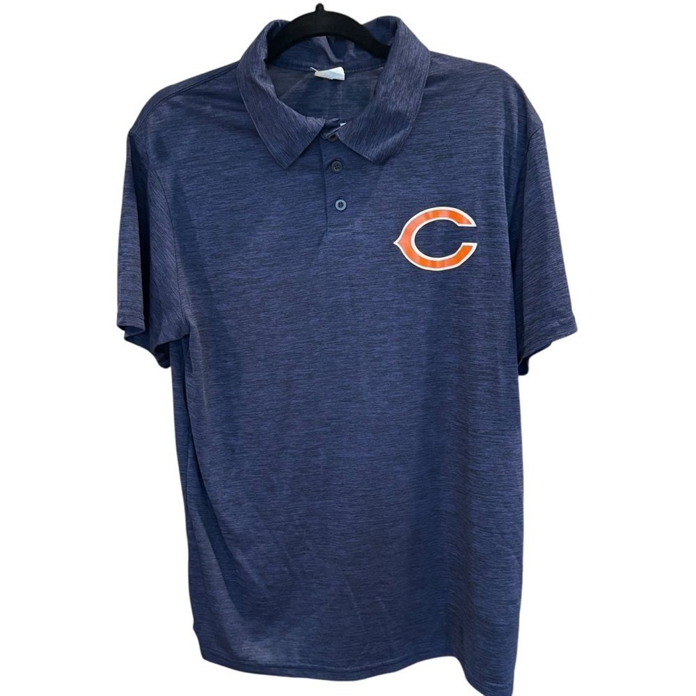 NFL Blue Polo Shirt with Chicago Bears Logo